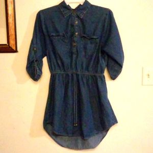 Long sleeve jean dress